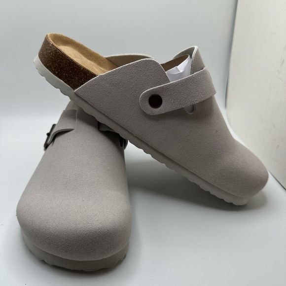 CUSHIONAIRE Women's Cork Footbed Clog 9 WIDE IVORY - Picture 6 of 7